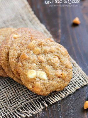 The Best Ever White Chocolate Butterscotch Cookies - these are incredible! White chocolate and butterscotch chips melted inside buttery, soft cookies. To-die-for.
