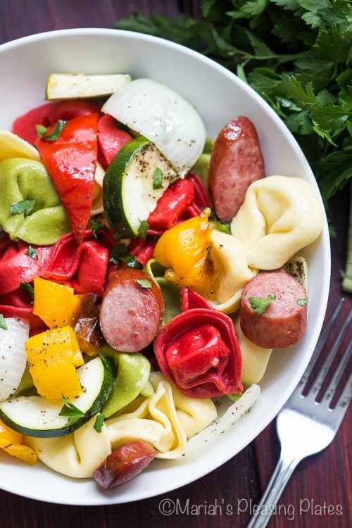 30 minute Smoked Turkey Sausage Pasta by Mariah's Pleasing Plates