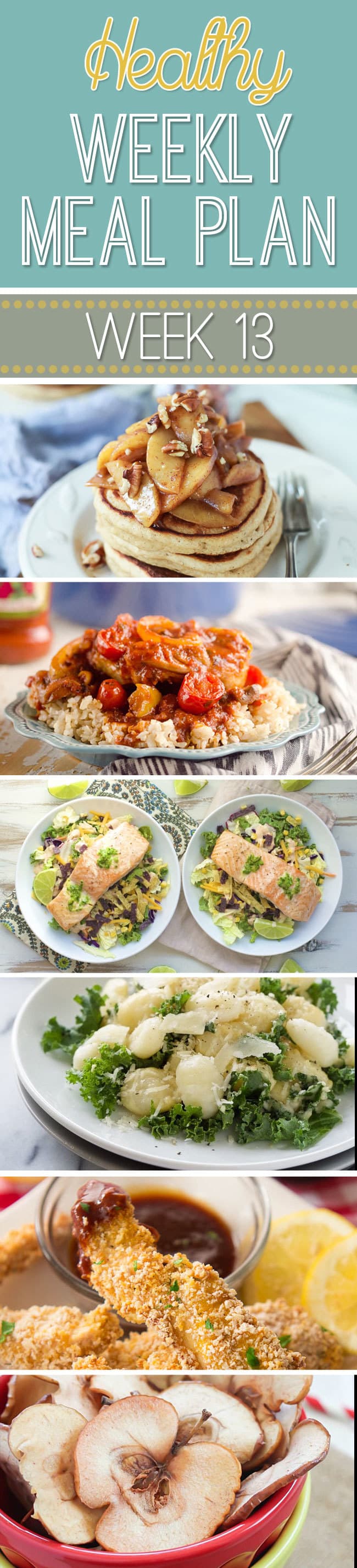 Healthy Meal Plan Week #13 - yummy breakfast, lunch, dinner, snack and dessert recipes for you to make this week!