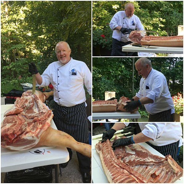 Very interesting pork fabrication with Chef Jim Murray