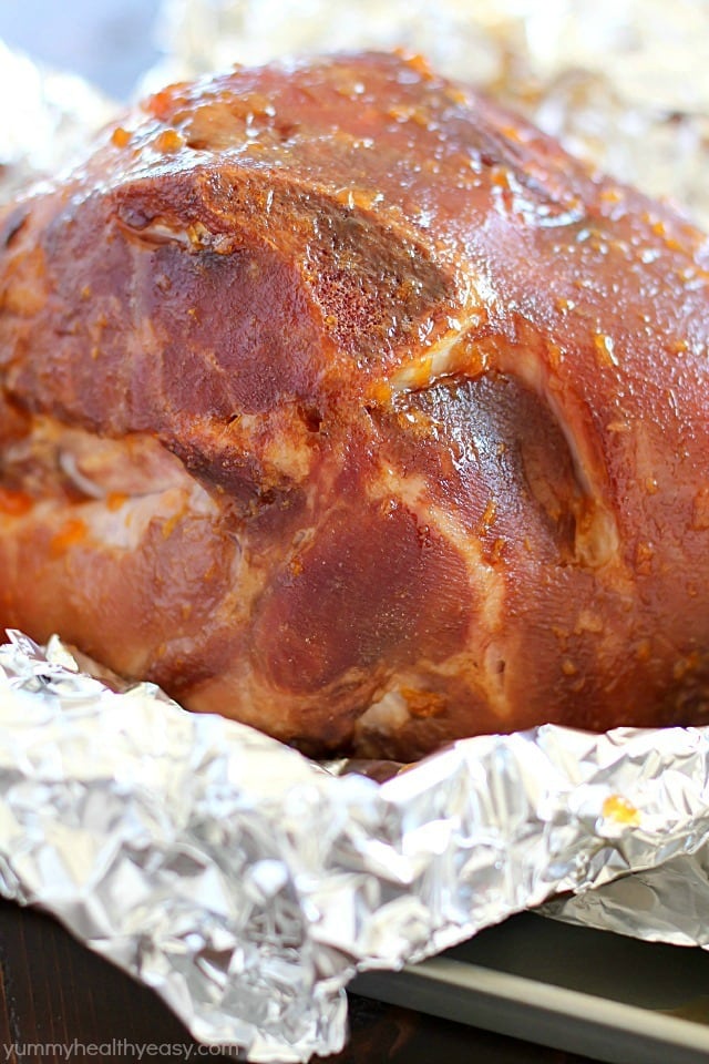 The juiciest, most tender Brown Sugar Glazed Ham ever and it's SO easy! Only a few simple ingredients to an incredible ham that will be a hit at your next holiday party!
