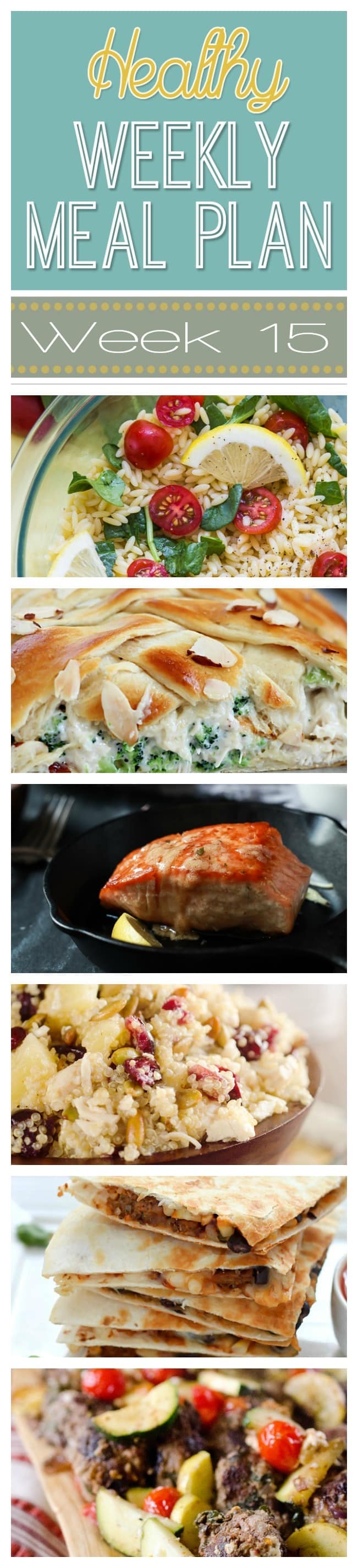 Get your shopping list ready because Healthy Weekly Meal Plan #15 is up and ready to go! Week 15 has lots of our families favorite breakfast, lunch, dinner, snack and dessert recipes we know you are sure to enjoy!