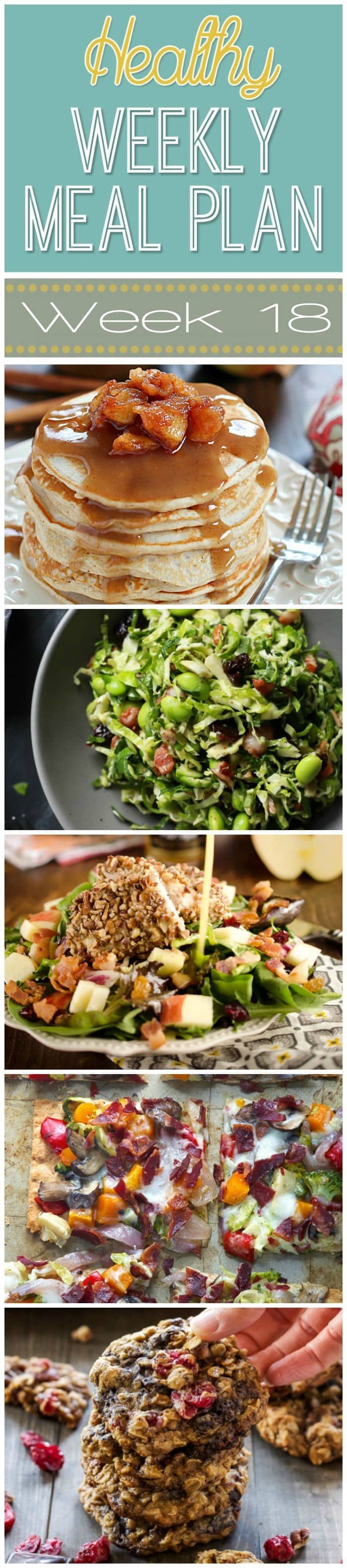 Check out this week's Healthy Weekly Meal Plan Week #18 - it's stuffed full of healthy main dishes to add to your dinner rotation! Plus a breakfast, lunch, snack and even an amazing dessert, too!