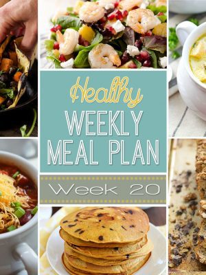 Healthy Weekly Meal Plan #20 is one of the best meal plans yet! It's full of delicious holiday meal ideas, quick dinners, and an easy lunch, snack and dessert recipe too! So many great recipes all in one roundup!