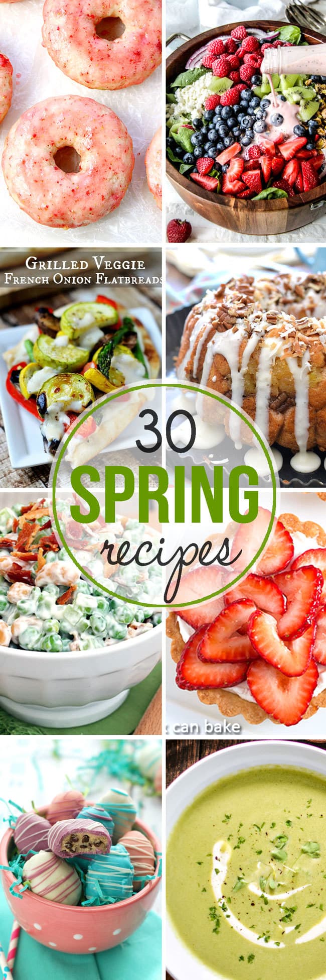 30+ spring recipes for you to enjoy! From breakfast all the way to dessert, there are all sorts of delicious recipes that scream springtime!