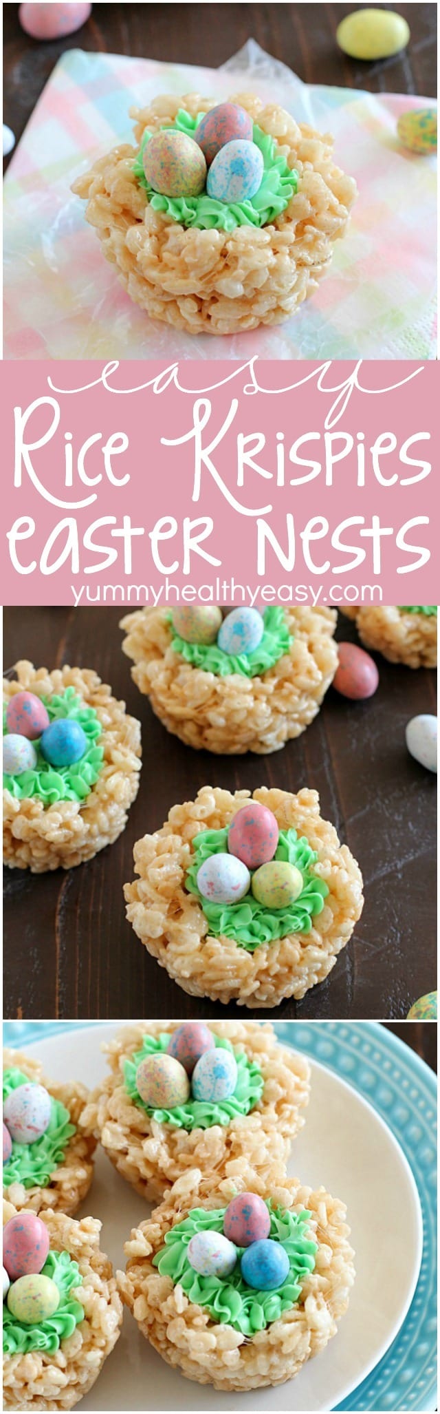 Rice Krispies Easter Nests are probably the easiest "homemade" Easter treat you can make AND your kids can help you make them! Only a few ingredients to a tasty Easter treat everyone will love!