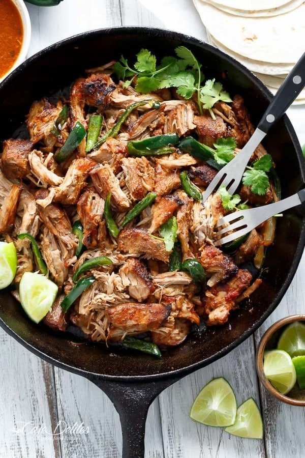 Crispy Slow Cooker Carnitas by Cafe Delites