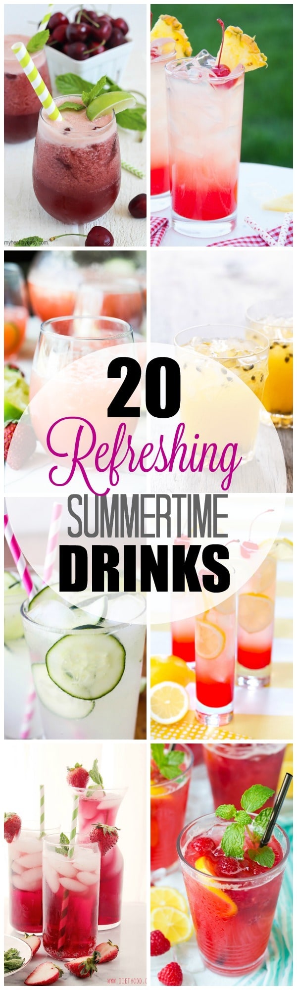 Refreshing summer drinks to the rescue on a hot summer day! Here are 20 drink recipes for you to try this summer - the tastiest way to cool down on a hot summer night!