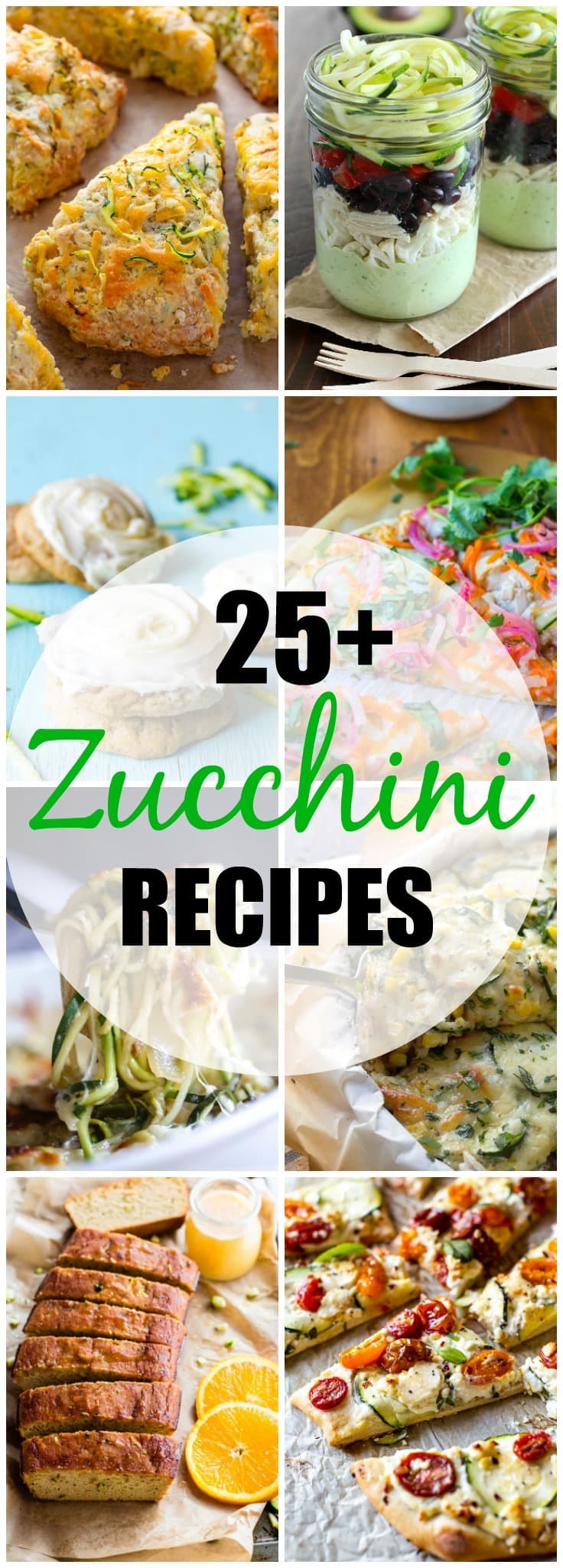Get your zucchini ready! You are sure to find something creative and delicious to make in this round up of 25+ Zucchini Recipes! Perfect recipes for the end of summer - or all year round!