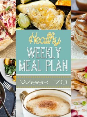 Healthy Weekly Meal Plan #70 - plan out your meals for the week using this easy menu plan! We've put together a healthy dinner recipe for every night of the week, plus a healthy breakfast, lunch, snack and side dish to complete your meals for the week! You will love all of these delicious and creative meals!