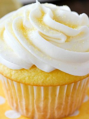 Lemon Cupcakes made with only 2 Ingredients and then frosted with a quick and easy lemon frosting! You won't believe how soft and delicious these cupcakes are! Plus a round-up of more delicious cupcake recipes you won't want to miss!