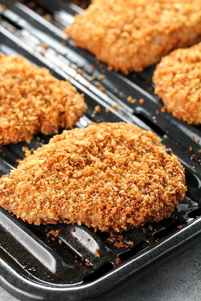 Best Ever Crispy Baked Breaded Pork Chops