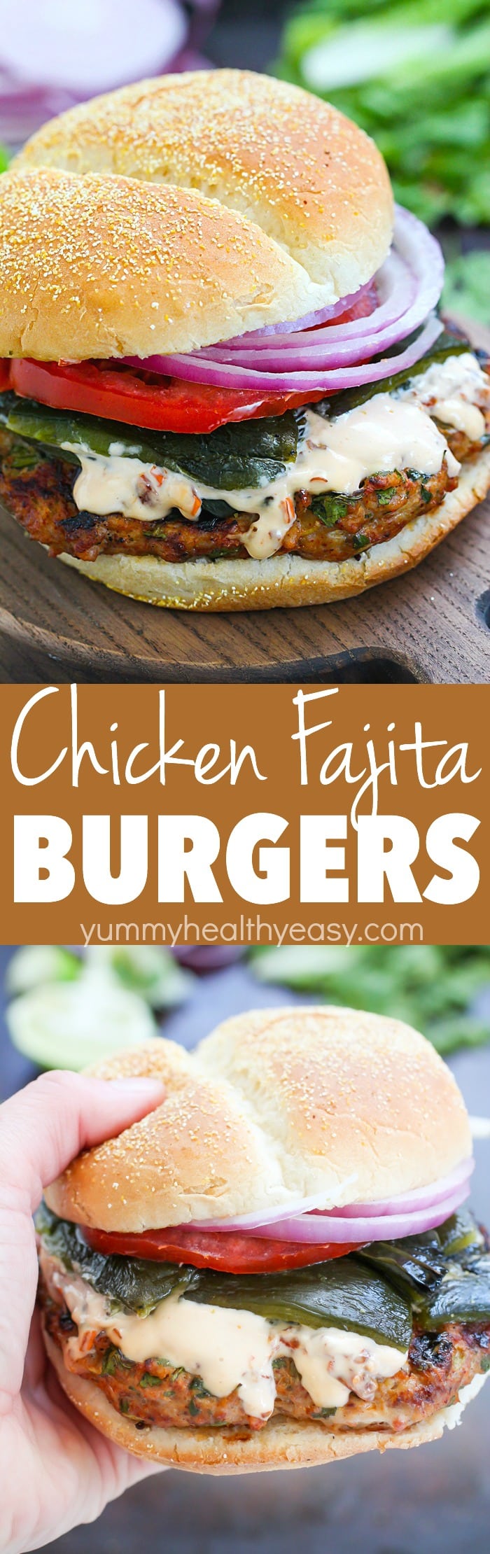 Delicious Chicken Fajita Burger with Chipotle Mayonnaise