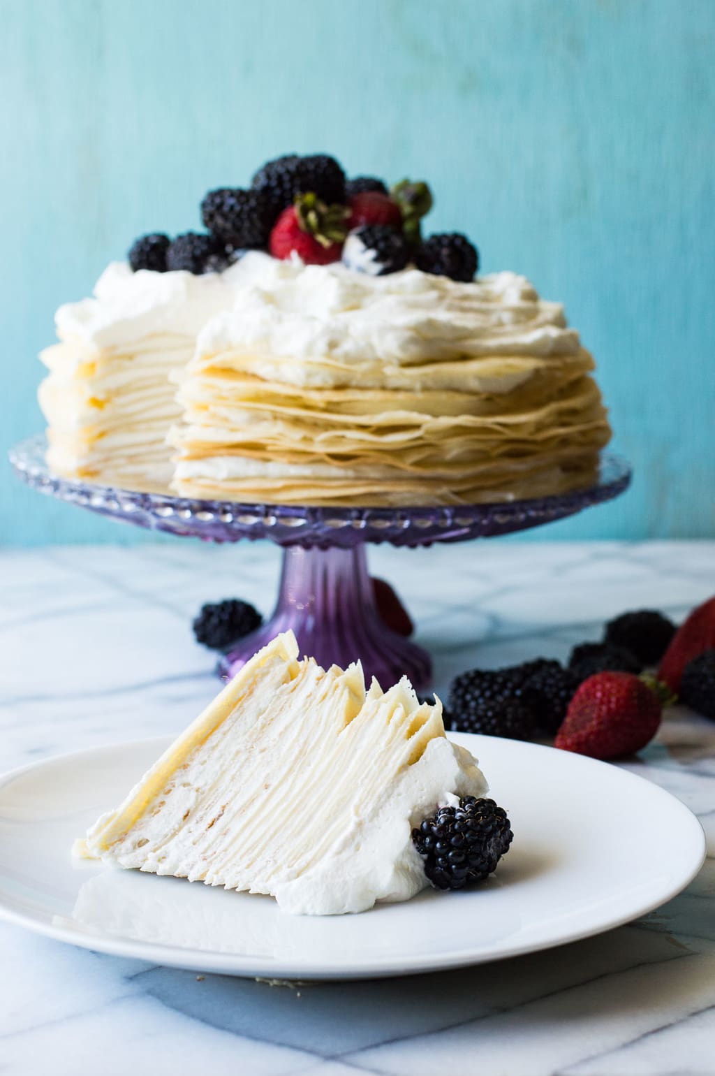 Lemon Cream Crepe Cake by House of Yumm