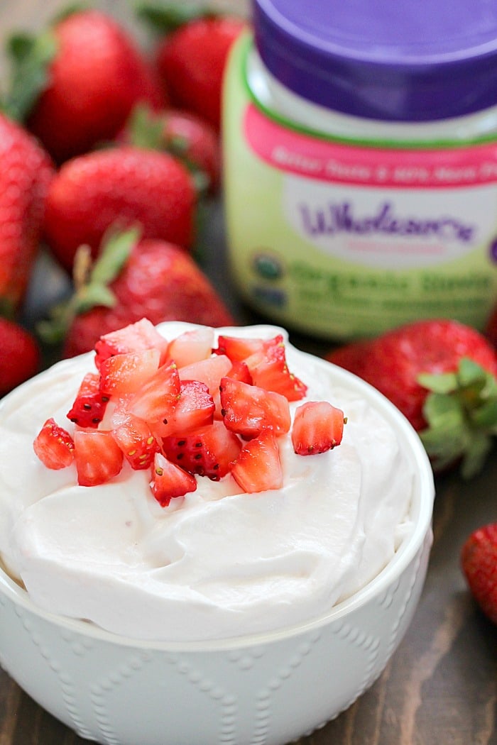 Strawberry Cheesecake Dip Recipe is a healthier fruit dip you will love!