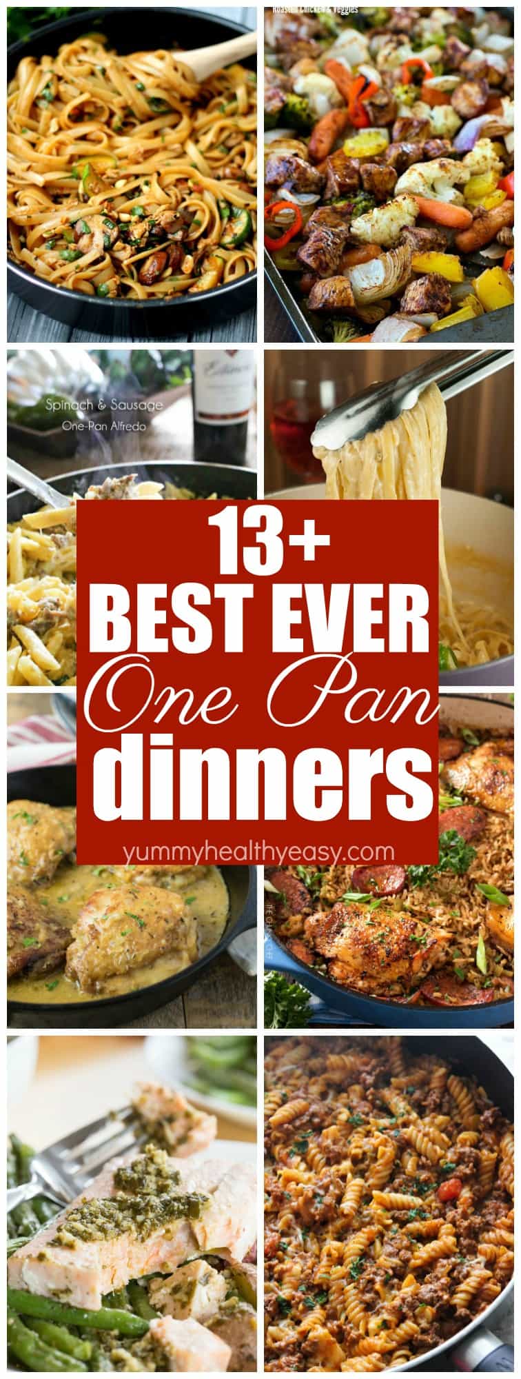 Try these easy ONE PAN meals out for your next dinner! These 13+ recipes will have you drooling and won't have you doing dishes all night!