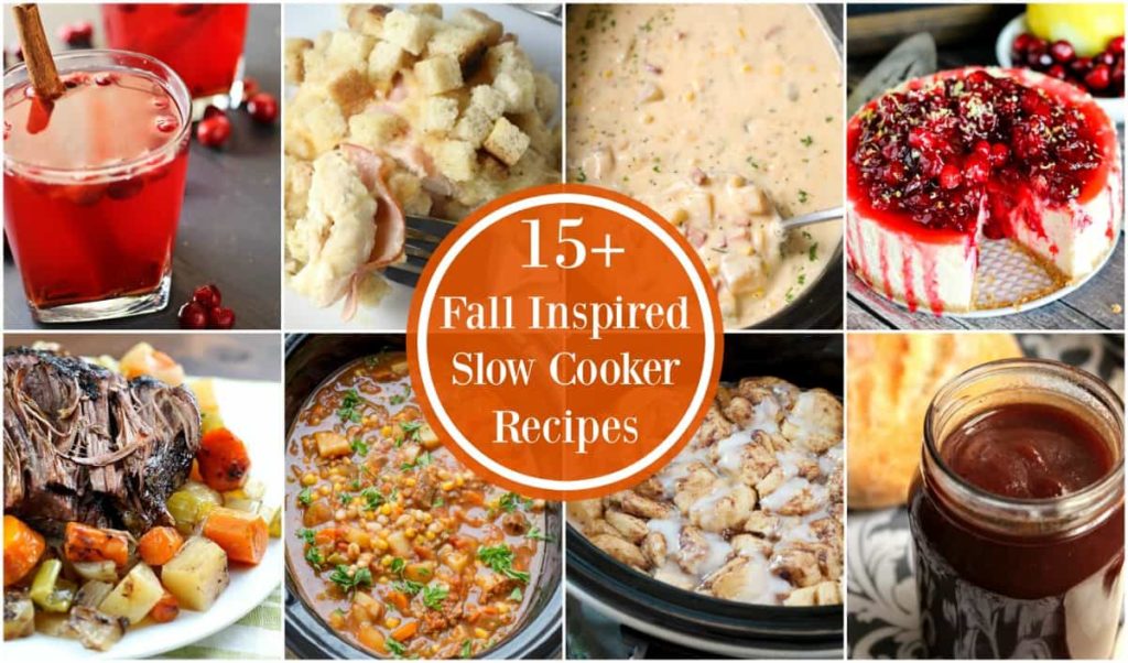 These 15+ Fall Slow Cooker Recipes will get you in the mood for all things fall! You will LOVE these crock pot recipes - from drinks to desserts, I've got you covered with over 15 delicious recipes all in one spot!