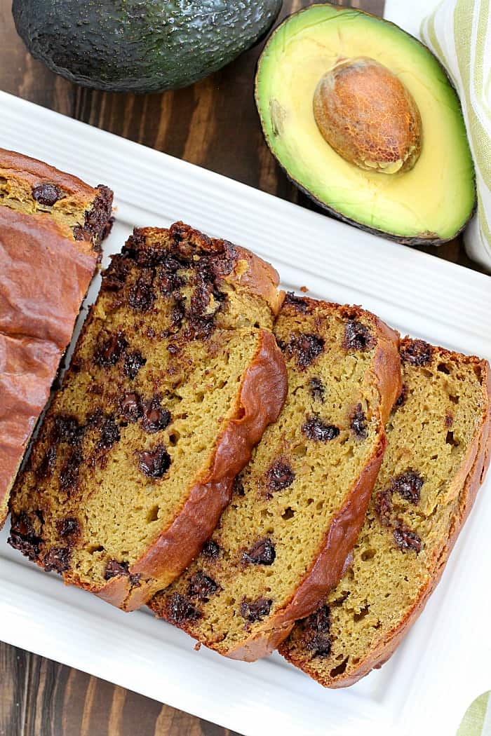Adding avocados into this Chocolate Chip Banana Avocado Bread makes it extra moist and delicious! I promise you can't tell theres avocado in it! :)