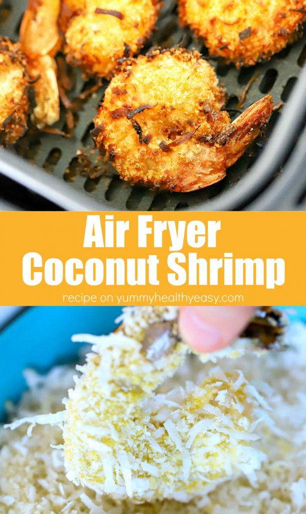 Air Fryer Coconut Shrimp Recipe Collage